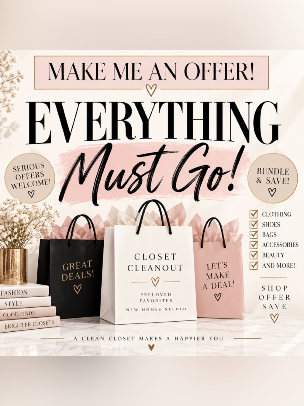 Everything must go!!❤️